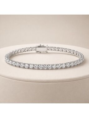 Sable & Red Round-Cut Crystal Classic Tennis Bracelet
